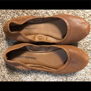 Lucky brown leather flats.